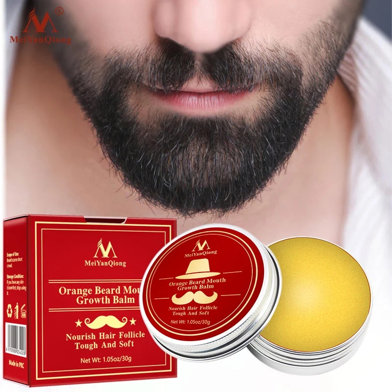 Men'S Grooming Wax - زيت عضوي برتقالي طبيعي لحية ،