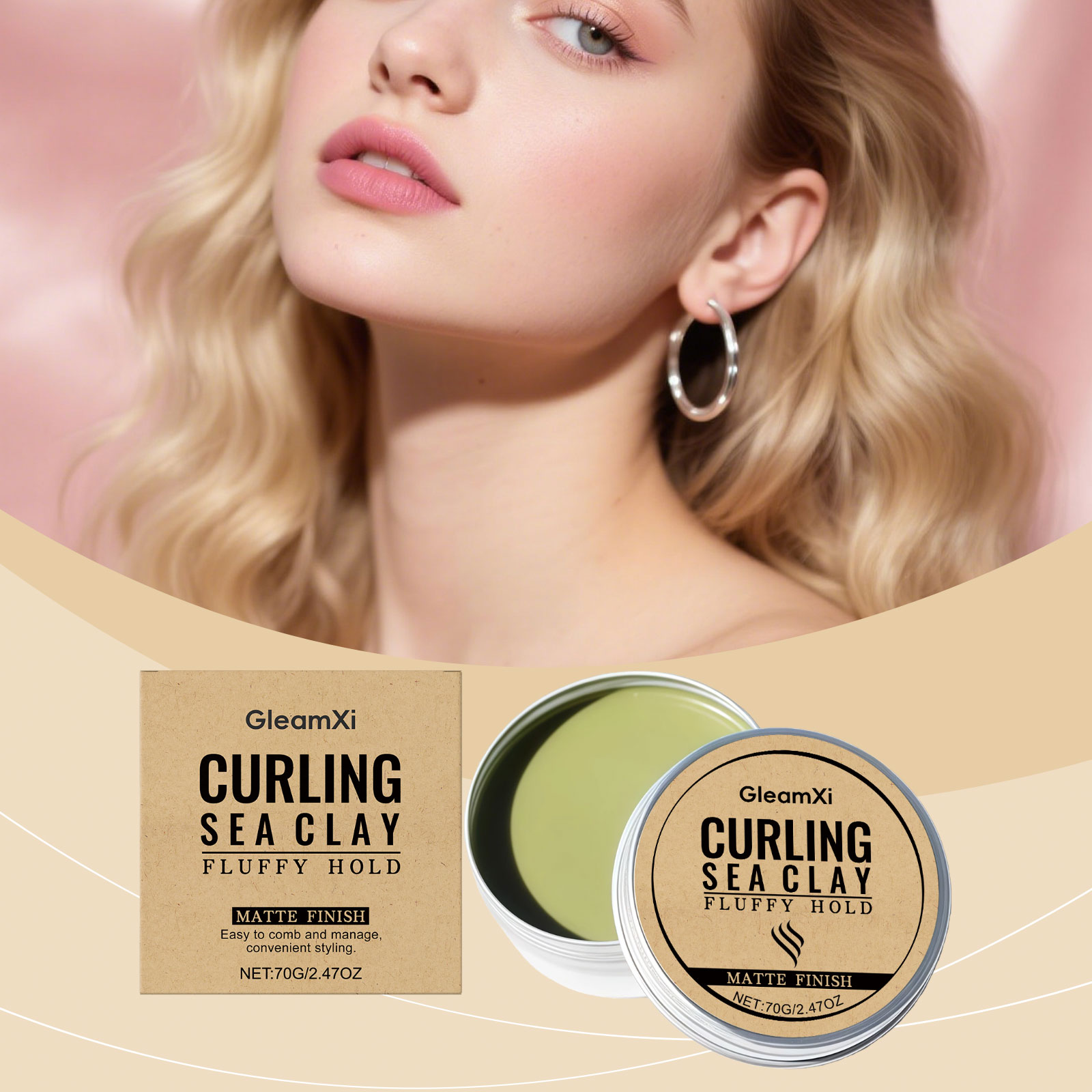 Pomade Hair Clay - طين تصفيف الشعر المجعد - تثبيت