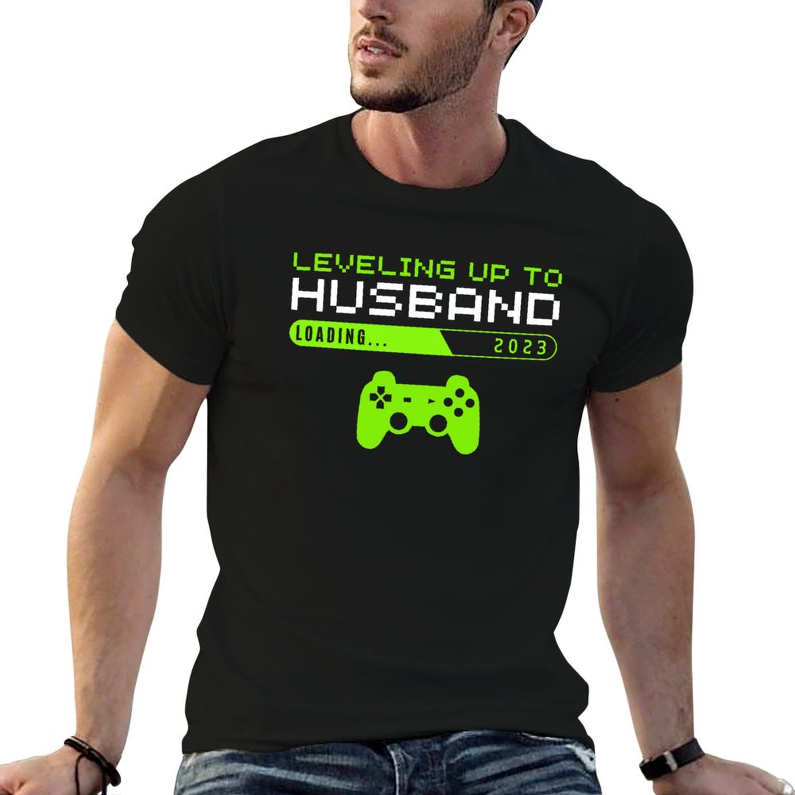 تي شيرت Leveling Up to Husband - مراجعة Men'S Grooming Video وسعره