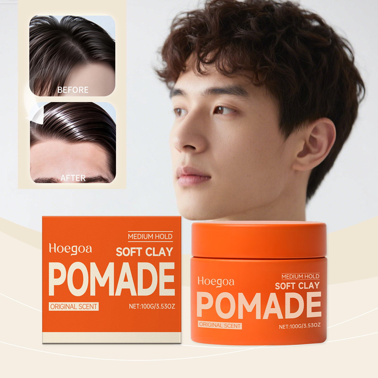 شمع الشعر الأصلي جل الشعر طويل - مراجعة Pomade Hair Clay وسعره